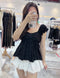 Sweetheart Neck Sleeveless Peplum Tops